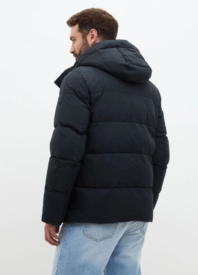 фото Мужской пуховик с капюшоном больших размеров модель № 32034
