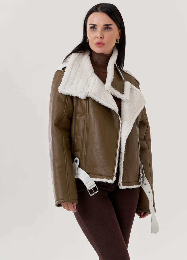 Женская дубленка пилот  модель № 79597 в рассрочку