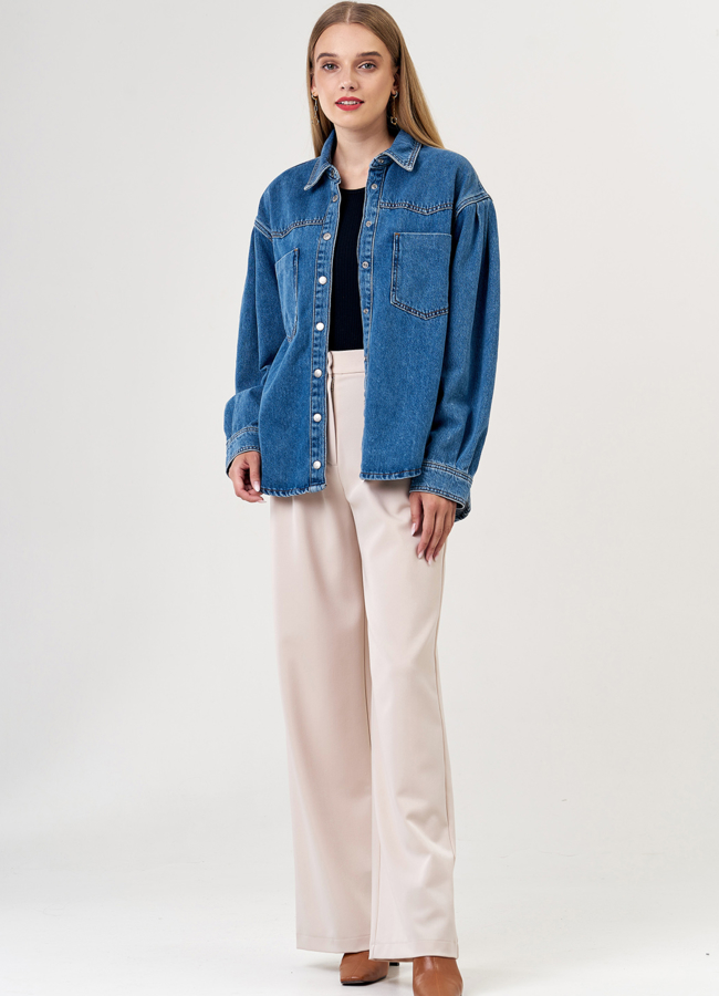 Куртка джинсовая синего цвета модель № 21179 универмаг малина