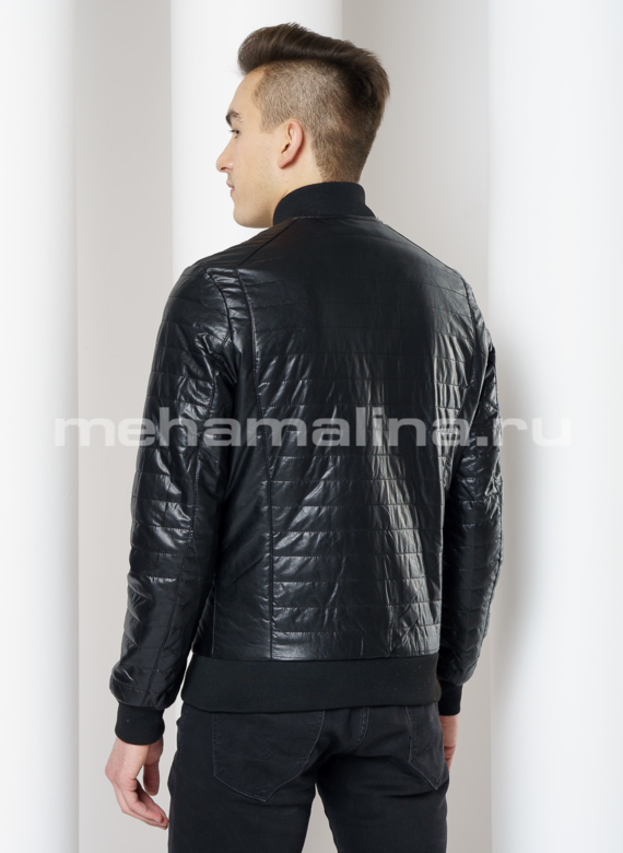 Куртка бомбер из эко кожи