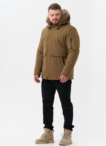 Парка мужская на мехе из волка