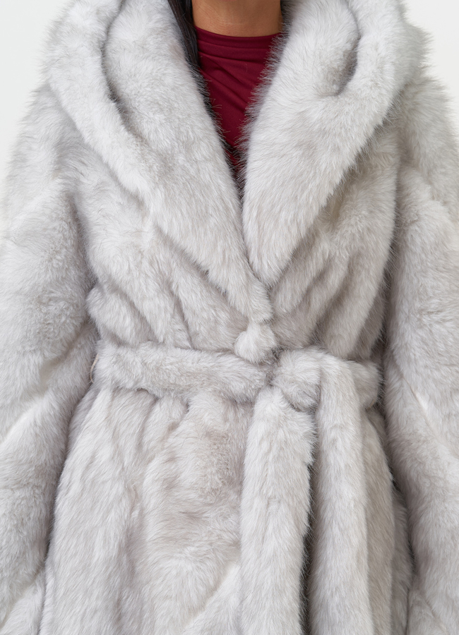 Длинная женская шуба из эко меха модель № 31244 в рассрочку