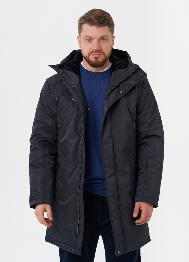 Мужской пуховик с капюшоном модель № 28274 универмаг малина