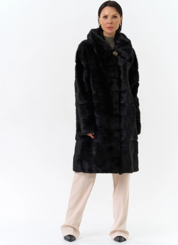 Шуба из норки фото