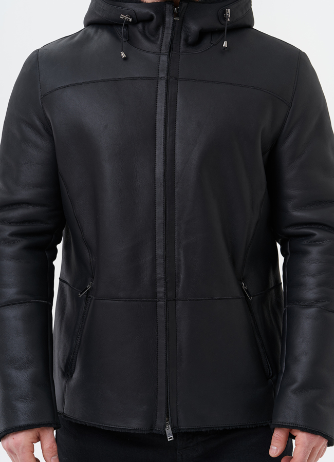 Мужская дубленка  модель № 29052 универмаг малина