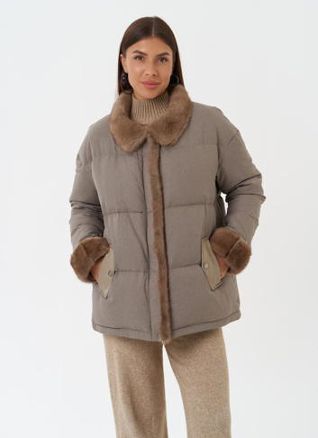 Куртка с отделкой из меха норки