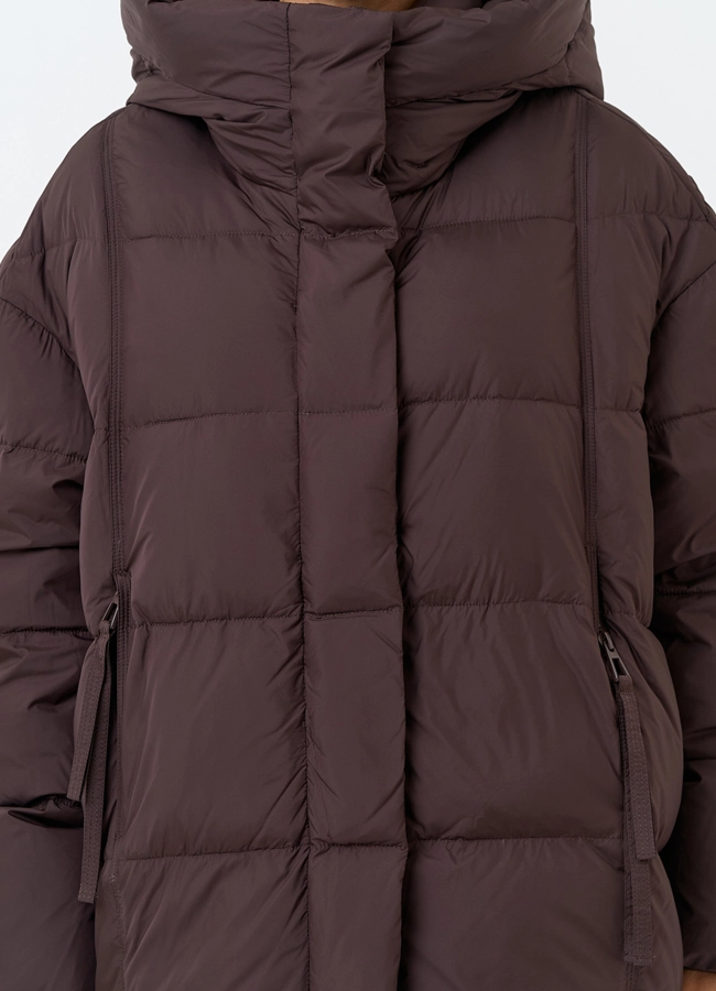 Женский пуховик с капюшоном модель № 34024 универмаг малина фото