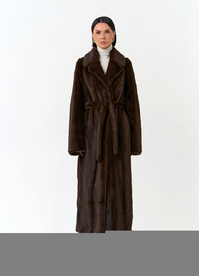 Длинная шуба из эко меха модель № 33976 универмаг малина фото