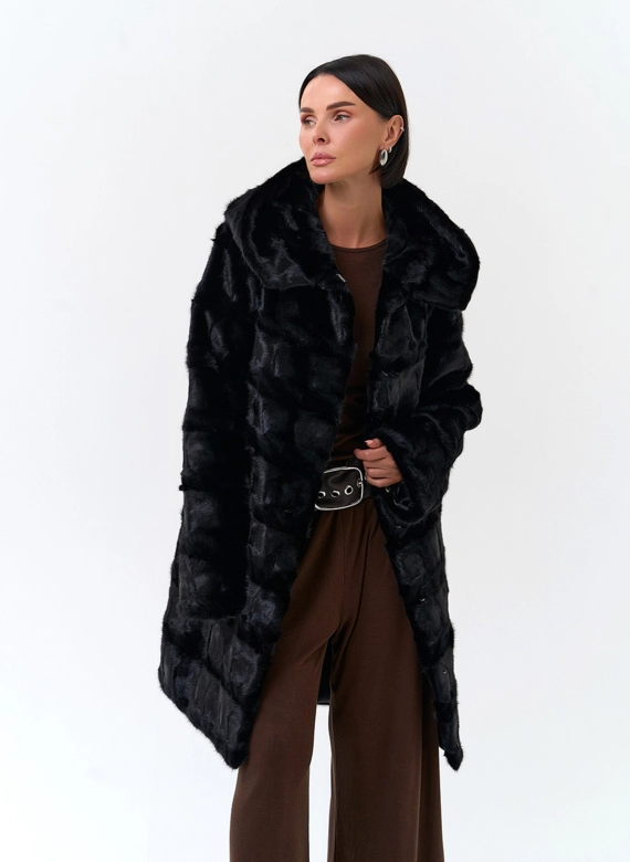 Шуба из меха норки фото