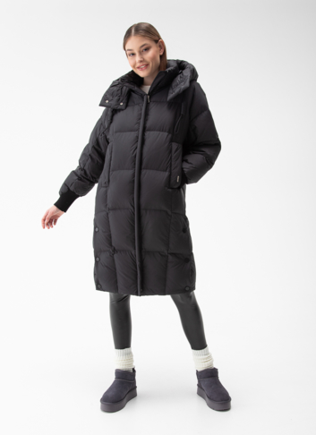 Женский пуховик с капюшоном 