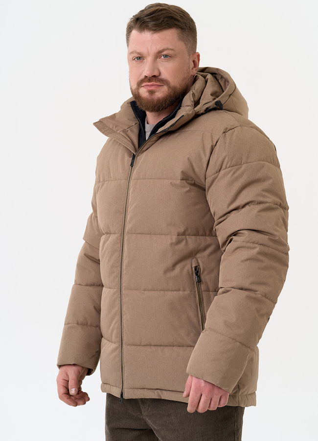 фото Мужской пуховик с капюшоном  модель № 31473